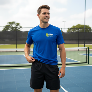 Laser Cut Ventilation Pickleball T Shirt OEM Breathable Perforated Performance <b>Athletic</b> Tee custom logo private label OEM ODM - Product Image 5
