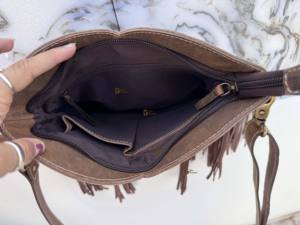 Bolso Bandolera de Cuero con Flecos Hechos a Mano, Bolso Elegante de Piel de Vaca para Mujer, Multiusos, ¡Gran Venta! - Product Image 6