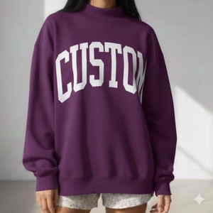 Achetez en gros – Nouveauté OEM – Pull molletonné long pour femme, col montant, écoresponsable, personnalisé, coupe décontractée oversize, respirant – Collection Automne/Hiver - Product Image 1