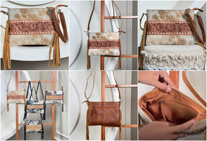 Wholesale Hand Tooled Cowhide Leather Fringe Crossbody Bag for Women Evening Clutch Handbag Genuine Leather Luxury Shoulder Bags - Product Image 3