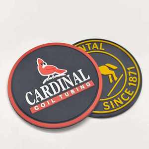 Parche de Goma con Relieve 3D de Cardinal Coil Tubing, Insignia Adhesiva Circular, Rojo, Negro, Blanco, Amarillo - Product Image 6