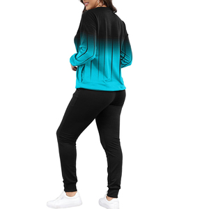 Ensemble de survêtement unisexe d'hiver en molleton 100 % coton grande taille avec logo imprimé pour femme - Product Image 2