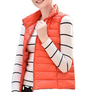 Chaleco Acolchado de Nailon con Cierre de Cremallera para Mujer, Relleno de Algodón, Cálido para Invierno, Sin Mangas, Tallas Grandes, Ajuste Personalizado, OEM - Product Image 3