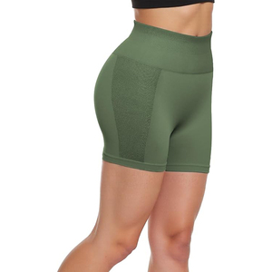 กางเกงขาสั้นออกกำลังกายเอวสูงรัดรูปทรงสวยสำหรับผู้หญิง ยี่ห้อ Olive Seamless Booty Shorts ช่วยกระชับหน้าท้อง เหมาะสำหรับโยคะ ฟิตเนส และกีฬาต่างๆ - Product Image 3