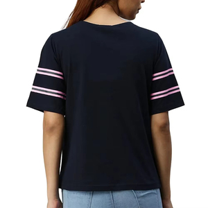 Wholesale Custom Half Sleeve Women T-Shirt Summer Plain Design Soft Cotton High Quality Comfortable Fit Pakistan - Product Image 6