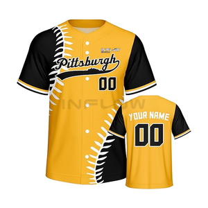 Camiseta de Béisbol Personalizada para Hombre, Uniforme Transpirable con Opciones de Tallas Grandes, 100% Poliéster, Impresión por Transferencia de Calor - Product Image 6