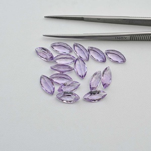 Piedra de forma de marquesa facetada de amatista Rosa Natural de 5x10mm, piedra suelta de amatista de claridad VVS de Fabricante Mayorista personalizado - Product Image 2