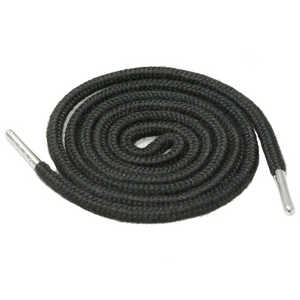 เชือกผูกรองเท้าสีดำทรงกลมผ้าลูกไม้ทนทานส่งตรงจากโรงงาน - Product Image 1