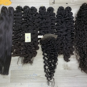 Wholesale Swiss Lace 5x5 HD Closure Burmese <b>Curly</b> Weft Extensions Natural Straight <b>Hair</b> Bundles Raw Wigs - Product Image 5