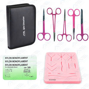 Modelo de práctica de sutura para operar la piel, almohadilla de entrenamiento, herramienta de tijeras de aguja, juego de Kit de enseñanza médica, instrumentos médicos quirúrgicos - Product Image 1
