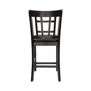 Sedie da pranzo a 2 pezzi in stile classico con finitura ciliegio scuro con rivestimento in ecopelle - Product Image 5