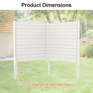5 <b>Ground</b> <b>Stakes</b> Included Outdoor Privacy Fence Screen <b>for</b> Garden Patio Yard-Durable & Easy to Install Fencing Trellis & Gates - Product Image 5