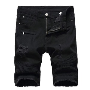 Short en jean vintage personnalisé pour homme, brodé et lavable, style décontracté et sexy, idéal pour l'été et l'automne - Product Image 1