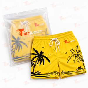 <b>Men's</b> <b>Yellow</b> Palm Tree Print Swim <b>Shorts</b> Quick Dry Drawstring Board <b>Shorts</b> Casual Beach Wear <b>Men</b> Beach <b>Shorts</b> - Product Image 6
