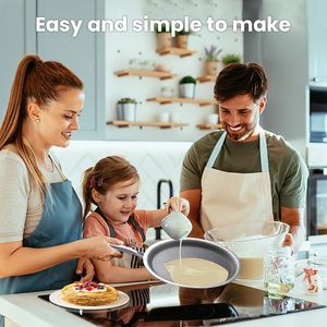Poêle plate antiadhésive robuste pour la cuisson quotidienne, compatible avec les cuisinières à gaz et les plaques à induction - Product Image 4