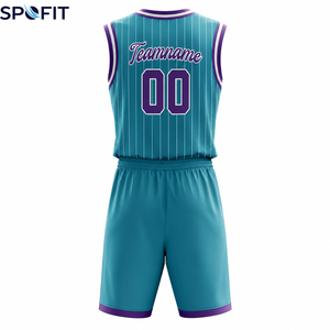 <b>Basketball</b> Uniform Sets Quick Dry Breathable Plus <b>Size</b> Printed Design Wholesale High Quality Custom 100% Polyester - Product Image 2