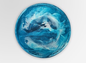 Tazón de Resina para Ensalada Hecho a Mano, Vajilla de Lujo con Acabado Brillante, Elegante Tazón para Servir en la Mesa, Decoración Moderna para la Cocina - Product Image 5