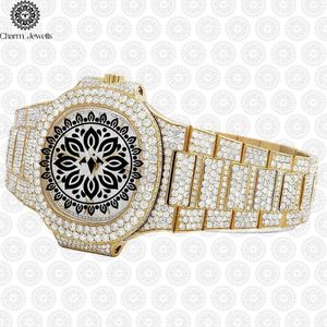 Reloj de Lujo para Mujer Charm_Jewells, Dorado, 38mm, Esfera Redonda Analógica, Cristal de Zafiro, Brazalete con Diamantes, Cierre Plegable, Movimiento de Cuarzo - Product Image 2