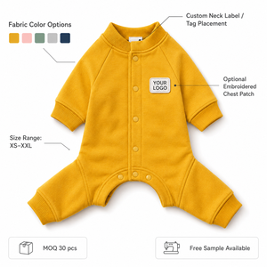 Cute Solid Yellow Fleece Hoodie for Dogs Comfortable All Seasons Pet <b>Clothes</b> - Product Image 5