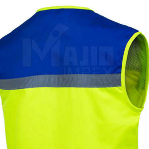 Gilet de sécurité haute visibilité réfléchissant pour les travailleurs du bâtiment, respirant, grande taille, en polyester, personnalisable - Product Image 3