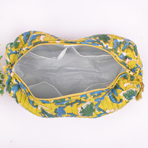 Magnifiques trousses de maquillage multifonctions en coton faites à la main pour le rangement, les voyages et les articles de toilette, organiseur de cosmétiques personnalisé - Product Image 5