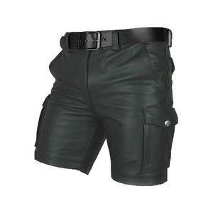Trendy Faux Leather <b>Shorts</b> For Men Stylish Comfortable <b>Lightweight</b> Design Perfect For Casual Wear And Fashion Lovers - Product Image 2
