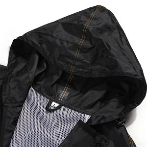 Custom Logo Unisex Waterproof Windproof Breathable Hooded Stand Quick Dry Moisture-Wicking Nylon/Polyester Raincoat Jumpsuit - Product Image 4