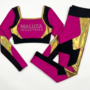 Uniformes de Animadoras Personalizados Transpirables de Secado Rápido al por Mayor, Ropa Deportiva para Equipos de Animadoras, Conjuntos de Baile para Espectáculos - Product Image 5