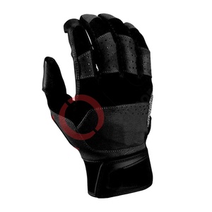 ถุงมือตีซอฟต์บอลเบสบอลแบบมืออาชีพ ผลิตจากโพลีเอสเตอร์ผสมสแปนเด็กซ์ เป็นมิตรกับสิ่งแวดล้อม น้ำหนักเบา สำหรับผู้ใหญ่ สีดำ พร้อมโลโก้แบบกำหนดเอง - Product Image 1