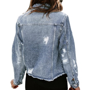 Bonne qualité 2025 femmes véritables vestes à manches longues respirant produit personnalisé université veste Denim jean veste pour les femmes - Product Image 2