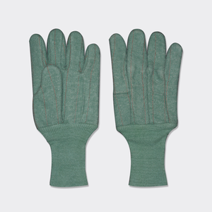 Los Mejores Guantes de Trabajo de Lona de Algodón Verdes para Hombre / Guantes de Trabajo Resistentes de 24 Oz para Fábrica, Guantes de Seguridad Cálidos de Lona al por Mayor - Product Image 5