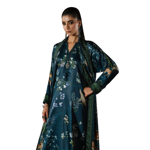 Ensemble Kurta en Soie Imprimée de Luxe pour Femme, Longueur Ras du Sol, Tenue Traditionnelle Indienne et Pakistanaise pour Mariage, Coupe Ample, Infroissable - Product Image 2