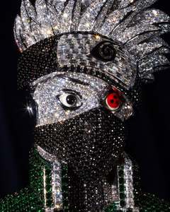 จี้การ์ตูนโจ๊กเกอร์ขนาดใหญ่ 3A คุณภาพพรีเมียม ดีไซน์ทันสมัย เงินแท้ 925 ชุบโรเดียม ทอง 14K ประดับโมอิสซาไนต์ สำหรับฮิปฮอปแบบ Iced พร้อมใบรับรอง - Product Image 3