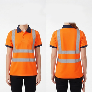 เสื้อเชิ้ตทำงานนิรภัยสำหรับผู้ชาย ผ้าโพลีเอสเตอร์/คอตตอน 180 GSM แบบ Bird Eye ระบายอากาศได้ดี ปักโลโก้ด้านหน้า สีเหลืองสะท้อนแสง - Product Image 5