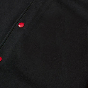 Retro Vintage Men's Custom Leather Embroidered Logo Varsity <b>Jacket</b> Vintage Crystal Buttons Windproof Waterproof OEM Wholesale - Product Image 4