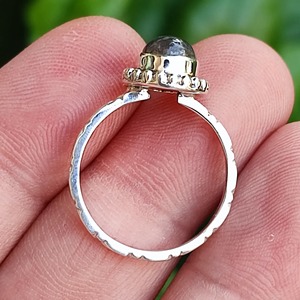 <b>Labradorite</b> <b>Ring</b> 925 Sterling Silver Handmade Boho Statement Promise Jewelry for Women Natural Round Shape Gemstone Jewelry - Product Image 5