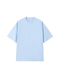 Camiseta de algodón morada lisa extragrande para hombre, cuello redondo, manga corta, estilo casual, tejido de punto, top básico - Product Image 2
