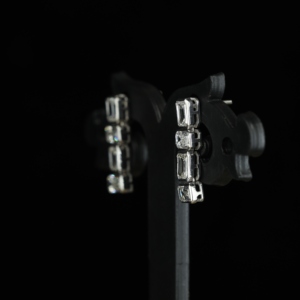 VVS D Color Moissanite <b>Stud</b> Earrings with Claw Setting Freshwater Pearl 18k Gold Plated Over <b>Silver</b> for Women Party Occasion - Product Image 2