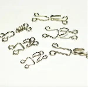 Fabric <b>Covered</b> Hook and <b>Eye</b> Metal Trouser Hooks - Product Image 1
