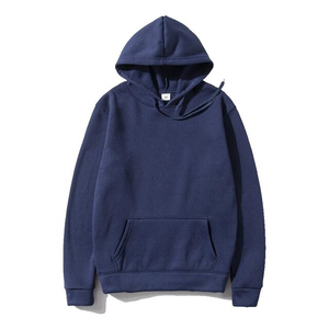 เสื้อฮู้ดสีน้ำเงินกรมท่าสำหรับผู้ชาย ทรงปกติ ผ้าฝ้ายเฟรนช์เทอร์รี่ สวมใส่สบายๆ สำหรับฤดูใบไม้ร่วง - Product Image 1