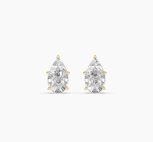 Élégantes boucles d'oreilles en or 14 carats avec diamants de laboratoire certifiés IGI, plaquées or, bijoux fins de luxe à finition polie pour mariage et anniversaire - Product Image 1