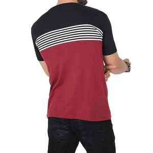 T-shirts d'été pour hommes de haute qualité 100% polyester, couleur unie noire, décontractés, respirants, écologiques, coupe régulière, col rond, manches courtes - Product Image 4