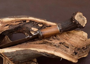 Couteau de chasse Bowie en acier Damas fait main, manche en corne, modèle Viking Art VHK-01, qualité industrielle, 14 pouces, personnalisé, pour l'extérieur - Product Image 3
