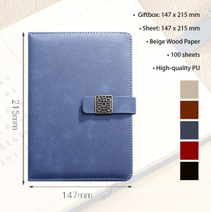 Hot Sale Full Customization A5 Pu Leather Hardcover Business <b>Diary</b> Pen Gift Set Journal Planner <b>Notebook</b> - Product Image 2