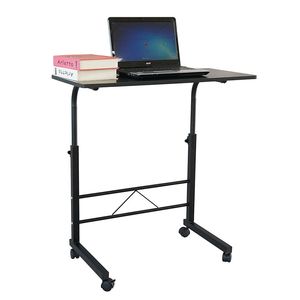 <b>Black</b> Removable P2 15MM Chipboard and Steel <b>Console</b> Table with Side Tables - Product Image 1