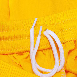 Shorts de sport jaunes unis à taille élastique, tenue d'entraînement, ensemble uniforme de basketball, grossiste, fabricant, fournisseur - Product Image 3