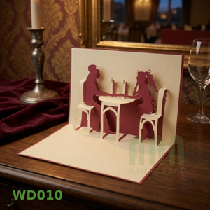 Carte de vœux 3D pop-up carrée sur le thème du festival floral, créative, faite à la main, en papier découpé, souvenir de fête de la Saint-Valentin pour les couples - Product Image 4