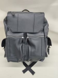 Sac à dos pour ordinateur portable en cuir véritable de haute qualité 20-35L Fermeture éclair Doublure en polyester imperméable Voyage d'affaires Usage quotidien Unisexe - Product Image 1