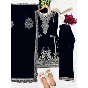 Vêtements de créateur européens Top de fête élégant-Dupatta avec séquence de broderie lourde - Product Image 5