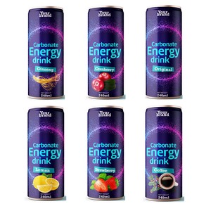 Bebida Energética de Ginseng Natural con Taurina, Vitaminas y Minerales para Mejorar el Rendimiento, Sabor a Fruta, Sin Azúcar, Marca Privada - Product Image 4